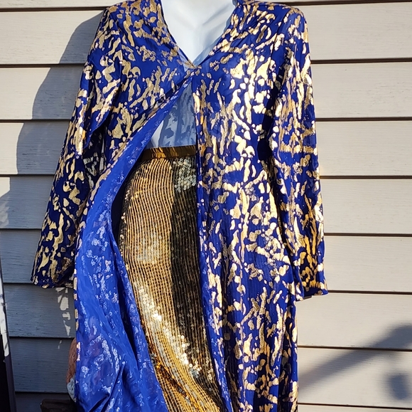 Gold Silk Sequin Skirt - Picture 5 of 5